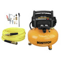 BOSTITCH Air Compressor Kit, Oil-Free, 6 Gallon, 150 PSI, Quiet Lightweight Pancake Air Compressor (BTFP02012-WPK)