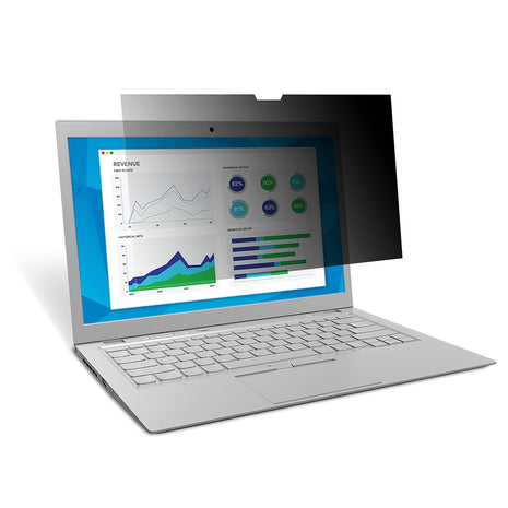 3M Privacy Filter for 13.3 Inch Widescreen Laptop, COMPLY Attachment for Flip-Share, Reversible Gloss/Matte, Reduces Blue Light, Screen Protection, 16:9 Aspect Ratio (PF133W9B)