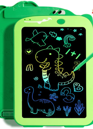 Teriph LCD Writing Tablet for Kids, Colorful Toddlers Toys Drawing Board, Educational Kid Toys, Doodle Pad Dinosaur Toy for 3 4 5 6 7 8 Year Old Boys Girls Birthday Party Xmas,8.5inch & Green