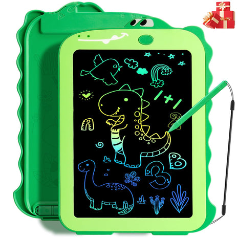 Teriph LCD Writing Tablet for Kids, Colorful Toddlers Toys Drawing Board, Educational Kid Toys, Doodle Pad Dinosaur Toy for 3 4 5 6 7 8 Year Old Boys Girls Birthday Party Xmas,8.5inch & Green