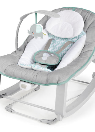 Ingenuity Keep Cozy 3-in-1 Grow with Me Vibrating Baby Bouncer, Seat & Infant to Toddler Rocker, Vibrations & -Toy Bar, 0-30 Months Up to 40 lbs (Weaver)