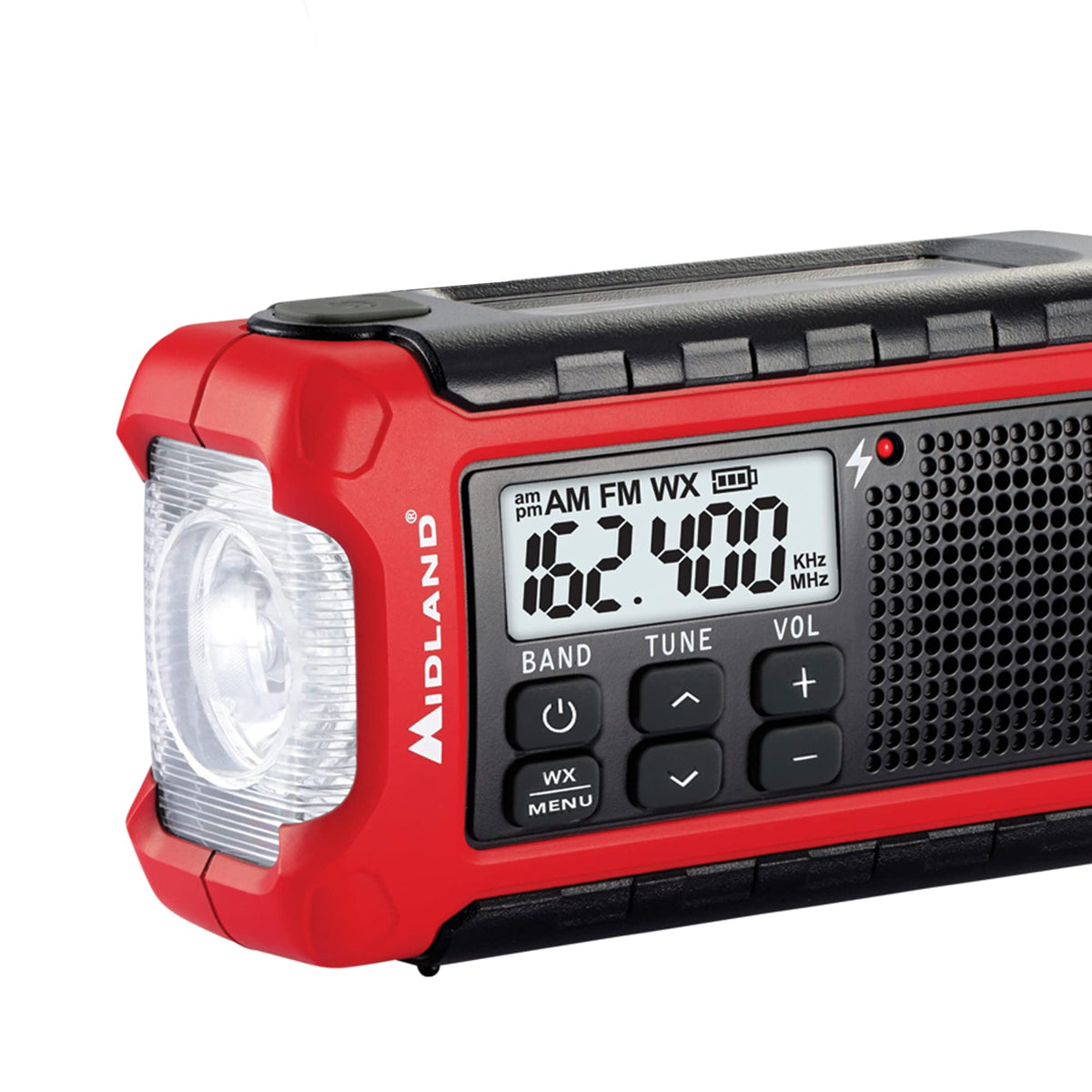 Midland ER210 NOAA Emergency Weather Radio - Compact, Crank, Weather Alerts, AM/FM Radio, Multiple Power Sources, SOS Emergency Flashlight