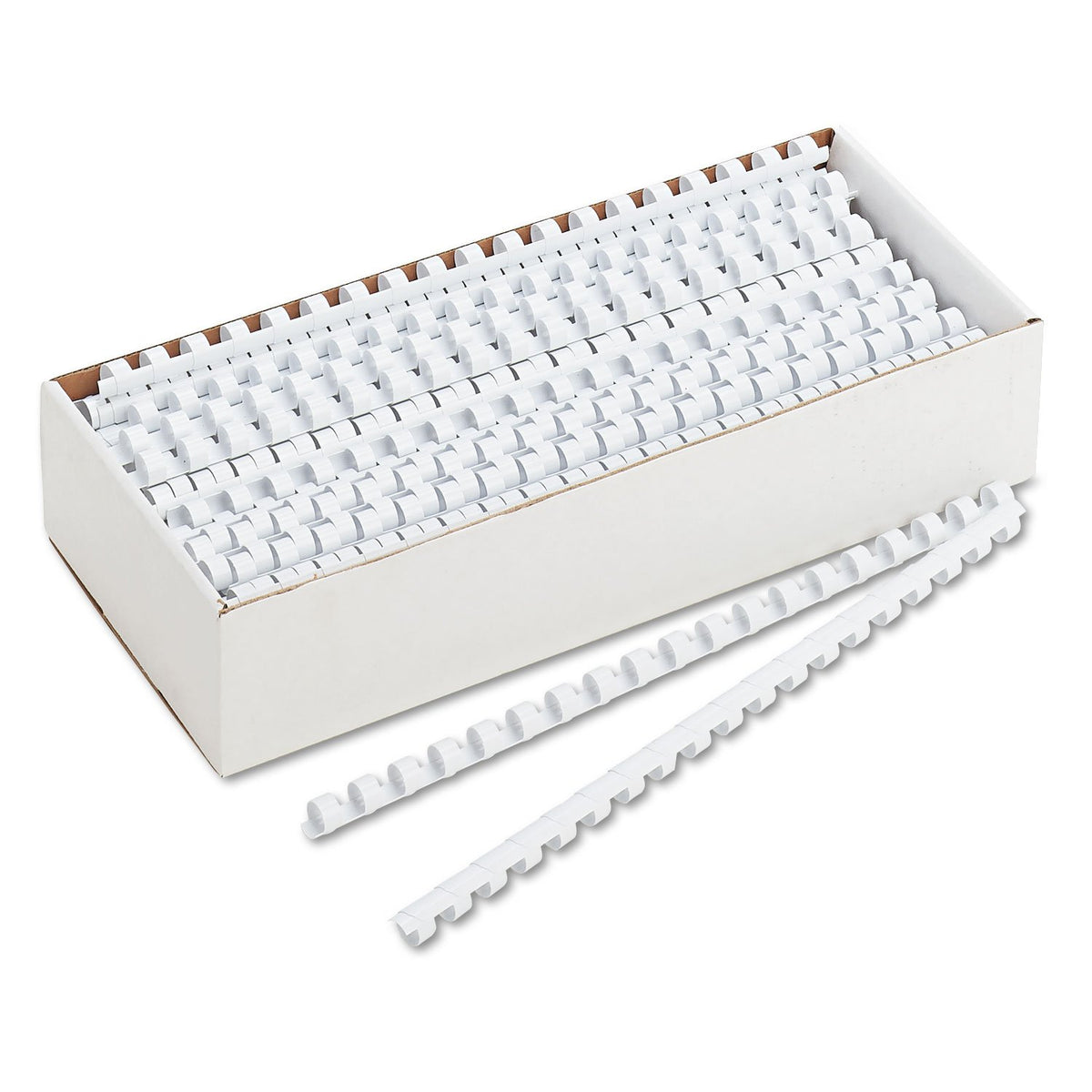 Fellowes 52371 Plastic Comb Bindings, 3/8-Inch Diameter, 55 Sheet Capacity, White, 100 Combs/Pack