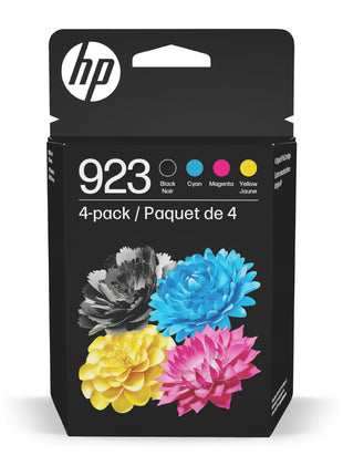 HP 923 Black, Cyan, Magenta, Yellow Ink Cartridges Printers | Works with Printer Series: OfficeJet 8120, OfficeJet Pro 8130 | Eligible for Instant Ink | 6C3Y6LN
