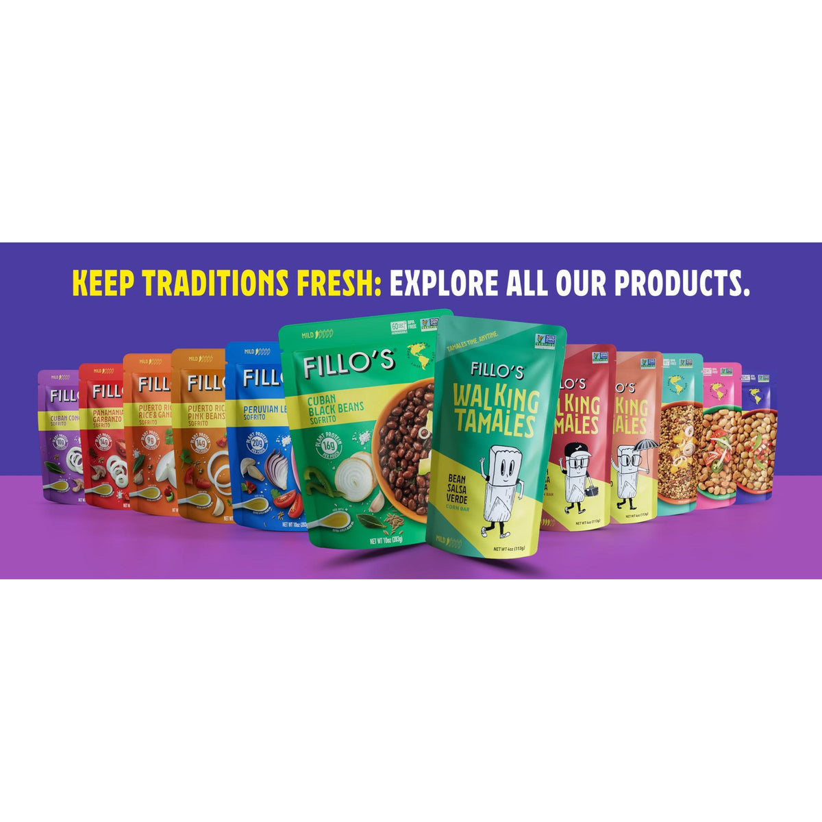 Fillos Walking Tamales Gluten Free Snacks Ready To Eat Vegan Snacks Microwaveable Meal, Gluten Free