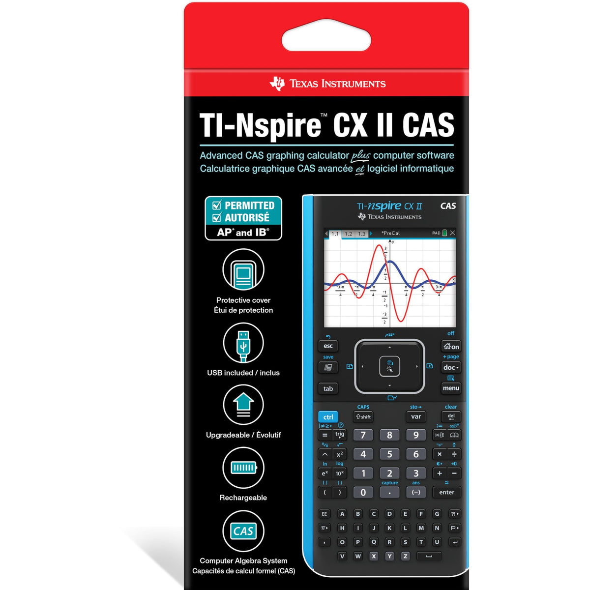 Texas Instruments TI-Nspire CX II CAS Color Graphing Calculator with Student Software (PC/Mac)