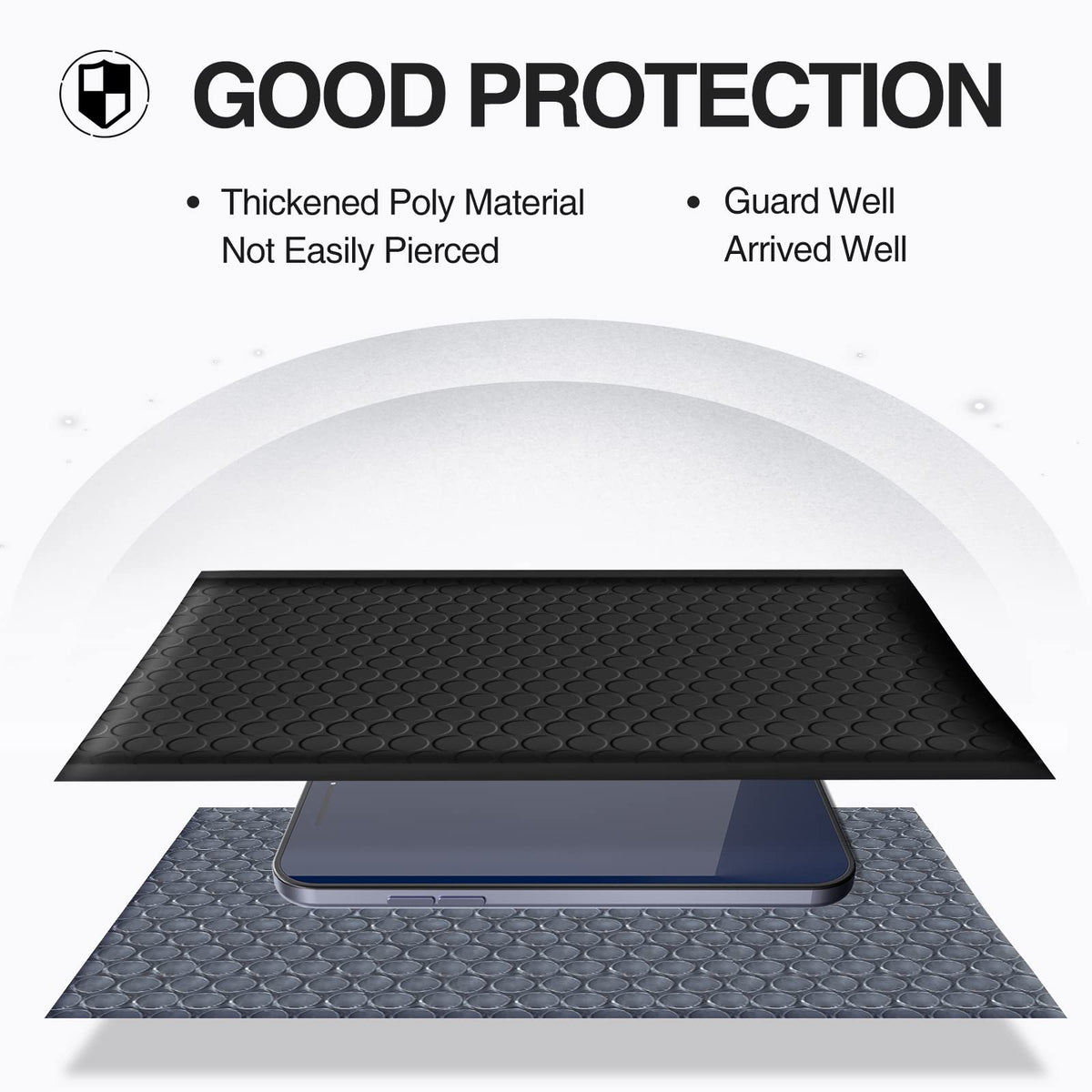 UCGOU Bubble Mailers 6x10 Inch Black 25 Pack Usable Size 6x9" Padded Envelopes Small Business Mailing Packages Opaque Self Seal Adhesive Waterproof Boutique Shipping Bag for Jewelry Makeup Supplies #0