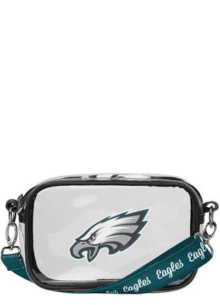 FOCO NFL Womens NFL Team Logo Stripe Clear Crossbody Bag