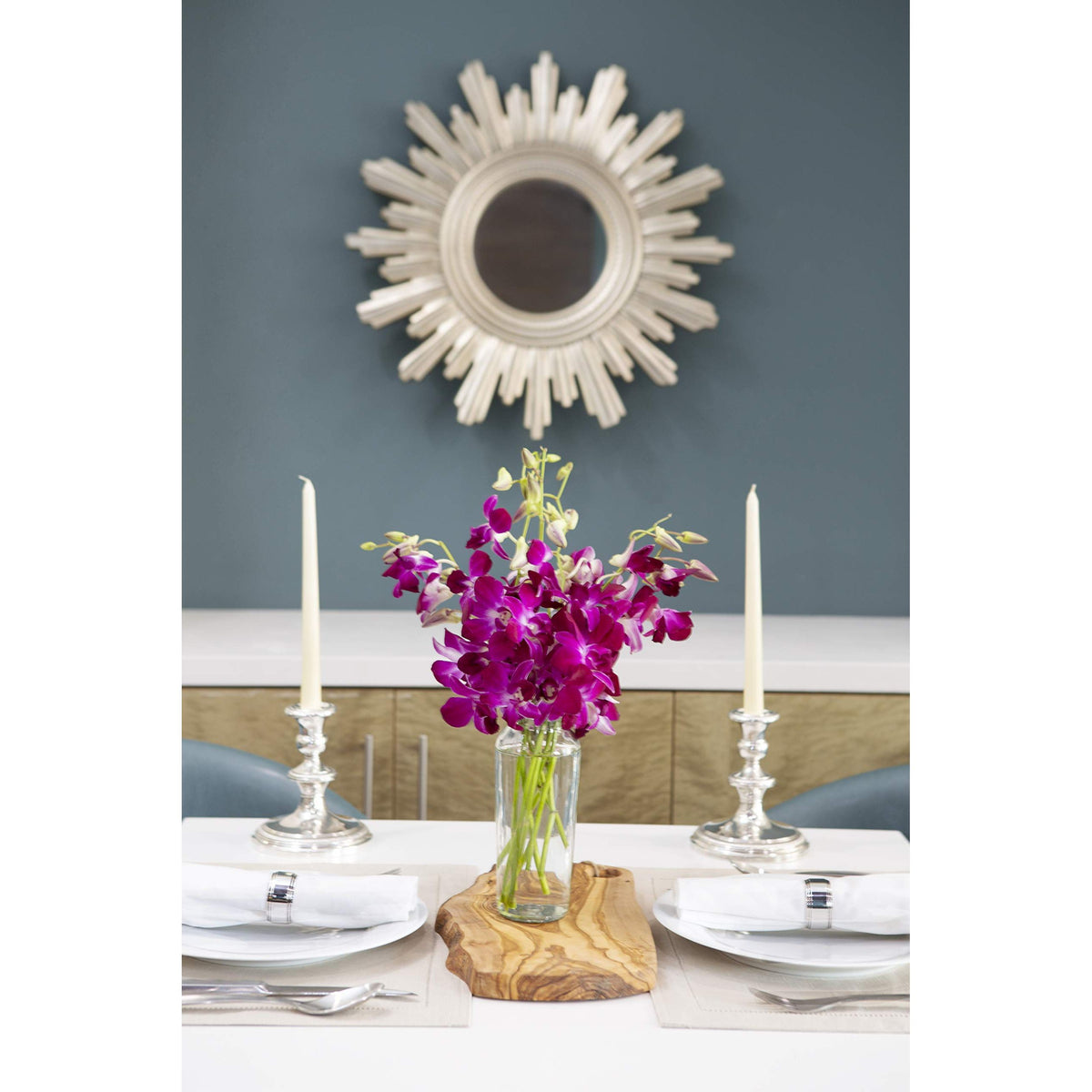 KaBloom PRIME NEXT DAY DELIVERY - Summer Collection - Bouquet of 10 Purple Orchid .Gift for Birthday, Anniversary, Get Well, Thank You, Valentine, Mother’s Day Fresh Flowers