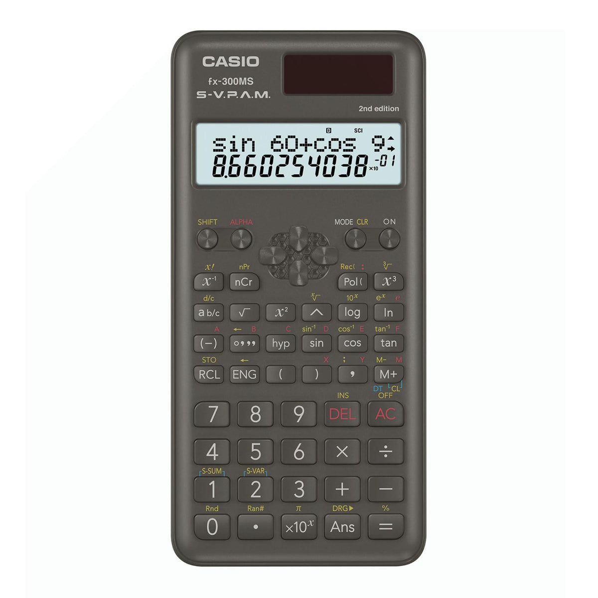 Casio fx-300MS Plus 2nd Edition – Standard Scientific Calculator with 2-Line Display | 10-Digit LCD, Trig, Stats, Fractions | Ideal for High School Algebra, Trigonometry & Test Prep