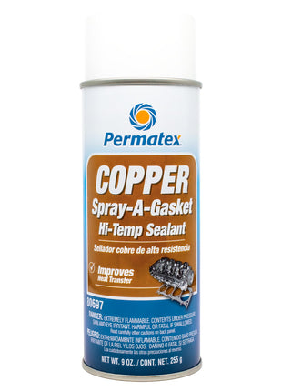 Permatex 80697 Copper Spray-A-Gasket Hi-Temp Adhesive Sealant, 9 oz. net Aerosol Can , Orange