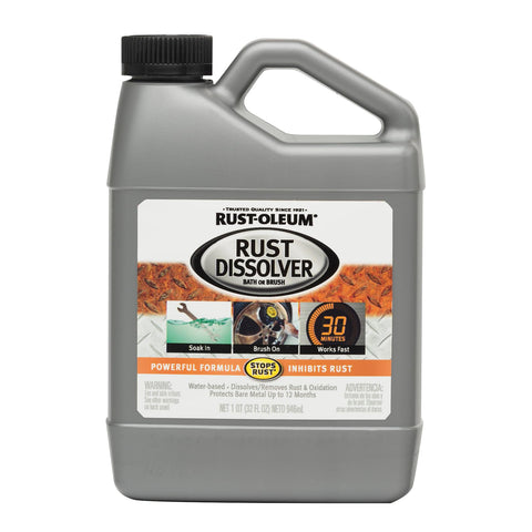 Rust-Oleum Rust Dissolver Soak & Bath | Heavy-Duty Corrosion Remover for Metal Tools, Cars, Bikes, Grills, Bolts, Firearms & More | Quart