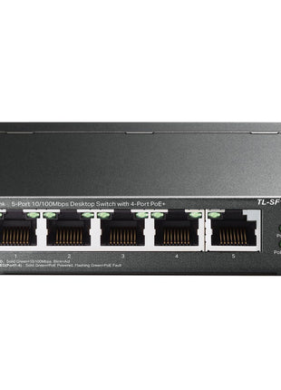TP-Link TL-SF1005P, 5 Port Fast Ethernet 10/100 Mbps PoE Switch | 4 PoE+, Ports 67W, Desktop, Plug & Play, Sturdy Metal w/Shielded Ports, Fanless, Extend Priority Mode