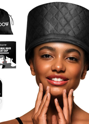 Heat Cap for Deep Conditioning: 10-Level Heats Up Quickly 3 Time Settings Hair Steamer for Natural Hair Home Use Thermal Steam Cap for Black Hair Portable Heating Caps