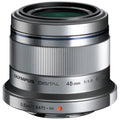 OM SYSTEM Olympus M.Zuiko Digital 45mm F1.8 Silver for Micro Four Thirds System Camera, Compact Design Beautiful, Bokeh Bright