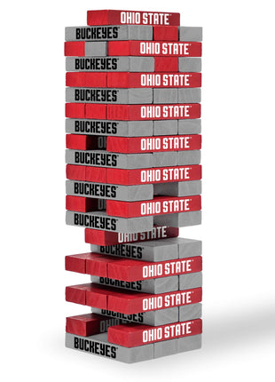 Wild Sports NCAA Pro Football Tabletop Stackers Block Game for College Football Fan, Dorm Game, Tailgate