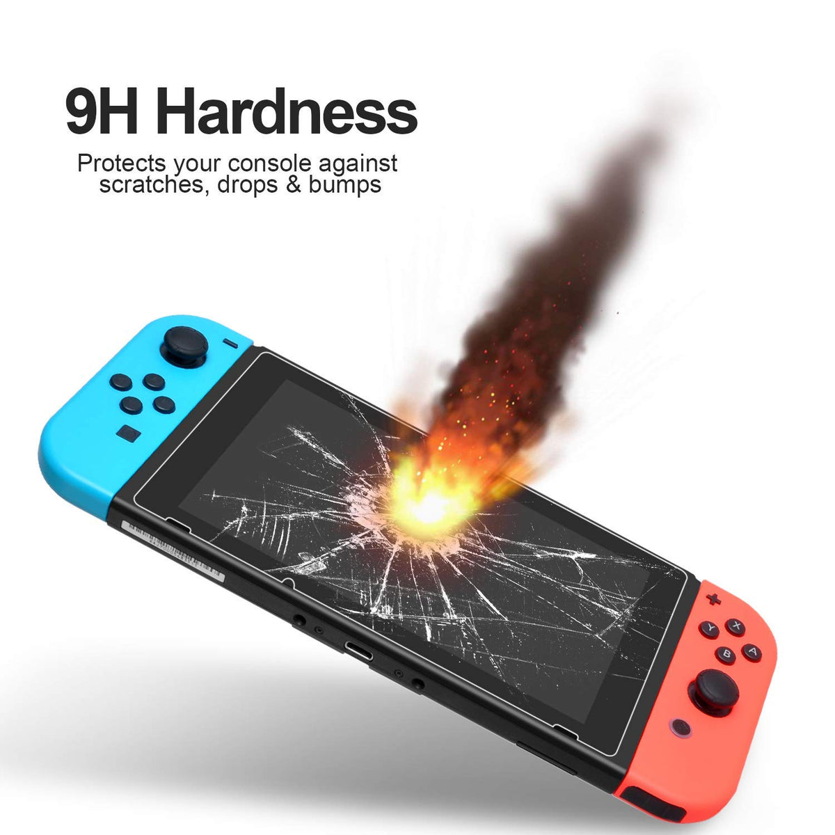 daydayup [3 Pack] Tempered Glass Screen Protector Compatible with Nintendo switch - Transparent HD Clear Anti-Scratch Screen Protector Skin Set for Nintendo Switch
