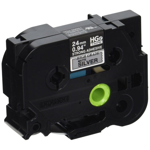 Brother HGES9515PK Black on Matte Silver Extra-Strength Adhesive Label Tape