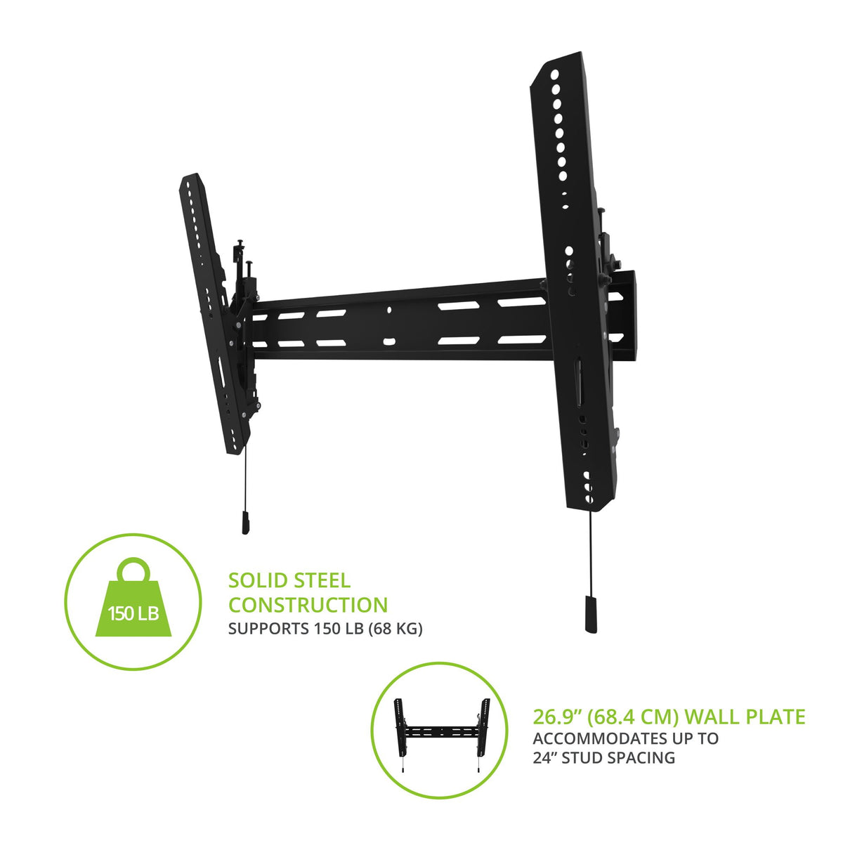 Kanto PT300 Tilting Mount for 32" to 90" Flat Panel TVs, Black