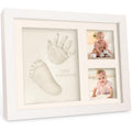 Baby Hand and Footprint Kit - Quick Dry Clay Baby Footprint Kit, Newborn Keepsake, Nursery Picture Frame for Boys, Girls, Personalized Gifts for Shower & Registry, New Mom Gift (Alpine White)