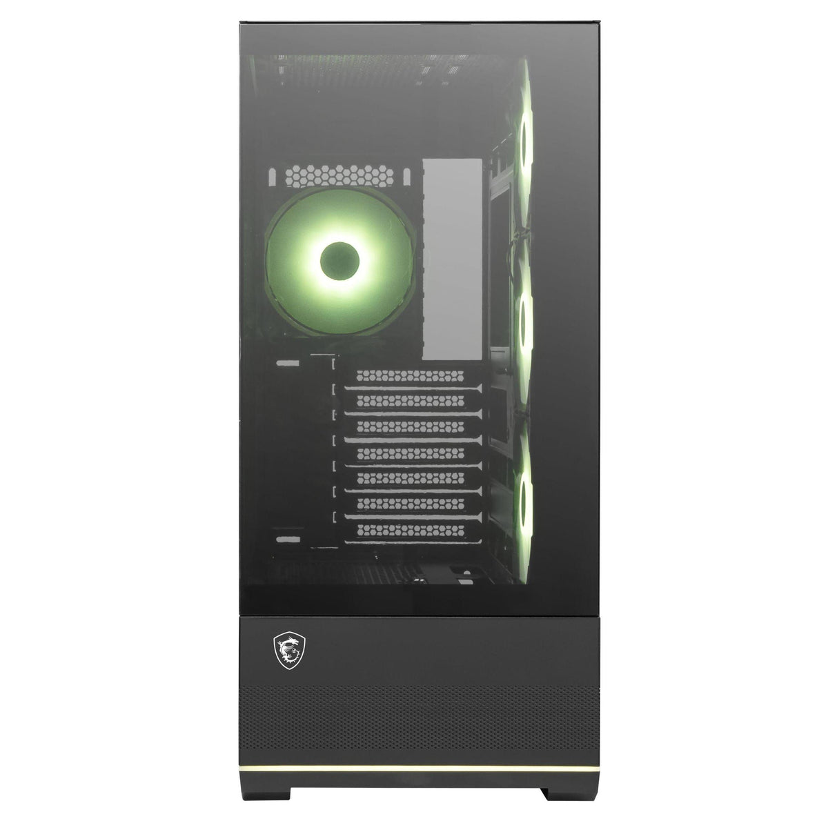 MSI MAG PANO 110R PZ - Mid-Tower Gaming PC Case - Tempered Glass Side Panel - 3 x 120mm ARGB Fans - Liquid Cooling Support up to 360mm Radiator - Mesh Panel for Optimized Airflow