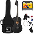 Best Choice Products 38in Beginner All Wood Acoustic Guitar Starter Kit w/Gig Bag, 6 Picks, Nylon Strings, Strap w/Pick Holder - Matte Black