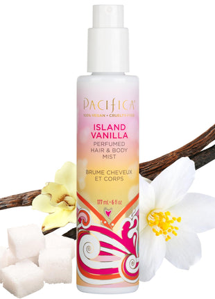 Pacifica Island Vanilla Hair Mist Perfume and Full Body Spray for Women - Fragrance Spray for A Mood-Lifting Experience, Paraben-Free, Clean Beauty No Alcohol, Vegan & Cruelty-Free, 6 oz oz