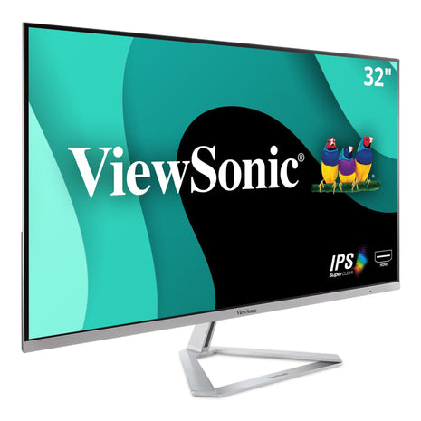ViewSonic VX3276-MHD 32 Inch 1080p Widescreen IPS Monitor, HDMI, PC Display | Ultra-Thin Bezels, Screen Split Capability, DisplayPort, Entertainment, Office Work, Multitasking Desk View, Laptop Daily Use