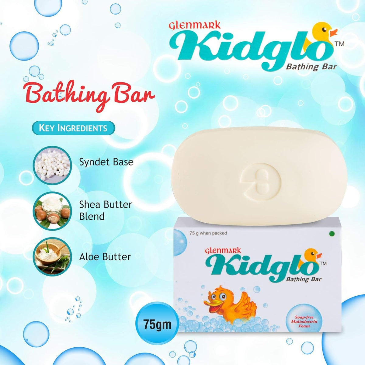 Kidglo Bathing Bar, 75 g (Pack of 3)