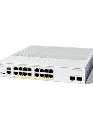 Cisco Catalyst 1300-16FP-2G Managed Switch, 16 Port GE, Full PoE, 2x1GE SFP, Limited Lifetime Protection (C1300-16FP-2G)