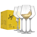 JoyJolt Layla White Wine Glasses, Set of 4 Italian Glasses, 13.5 oz Clear – Made in Europe