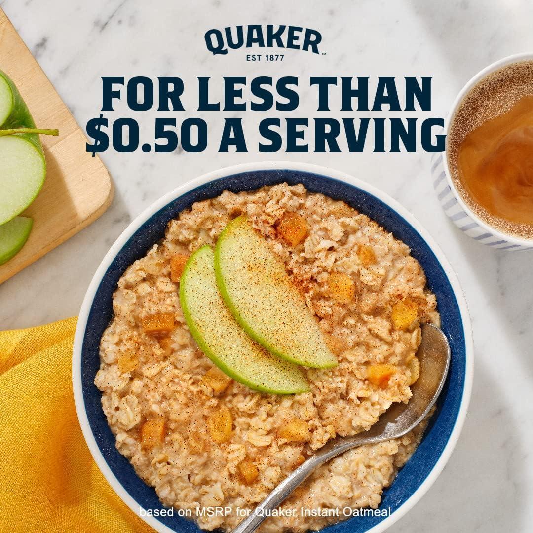 Quaker, Protein Instant Oatmeal, Banana Nut, 12.9 Oz, 6 Count (Pack of 1)