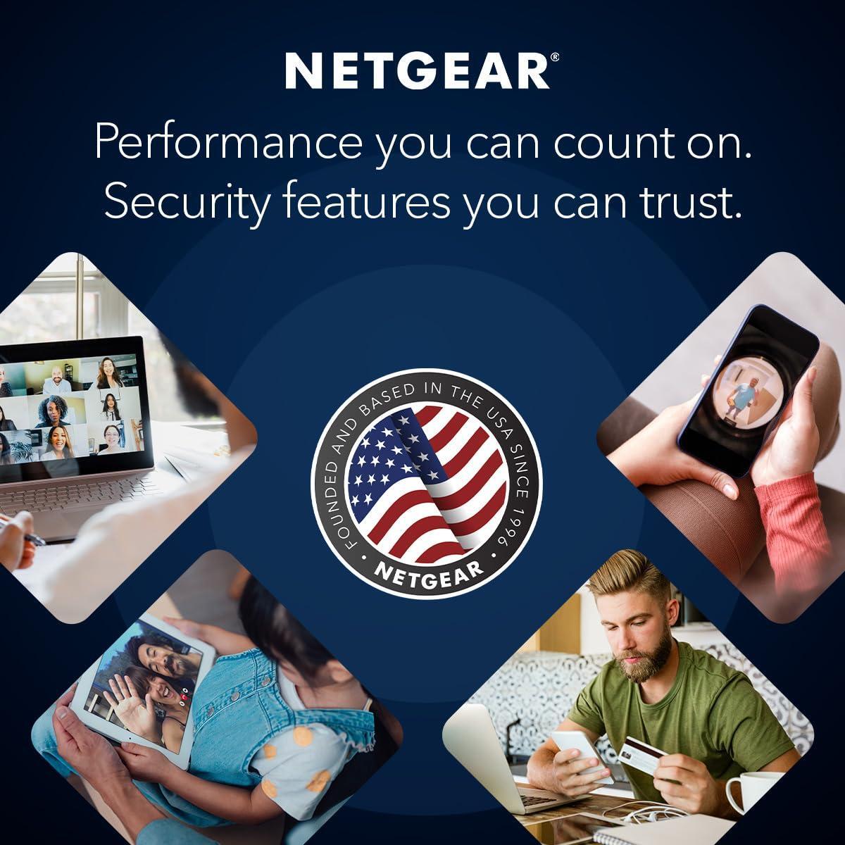 NETGEAR Nighthawk Tri-Band WiFi 7 Router (RS500) – Security Features, BE12000 Wireless Speed (up to 12 Gbps) - Covers up to 3,000 sq. ft., 120 Devices – 2.5 Gig Internet Port - Free Expert Help