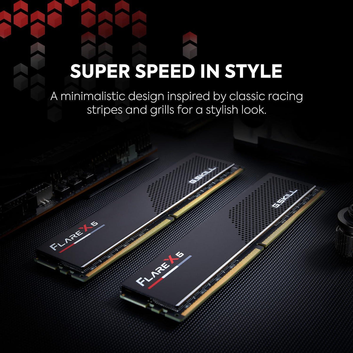 G.SKILL Flare X5 Series DDR5 RAM (AMD Expo & Intel XMP 3.0) 32GB (2x16GB) 6000MT/s CL36-36-36-96 1.35V Desktop Computer Memory U-DIMM - Matte Black (F5-6000J3636F16GX2-FX5)