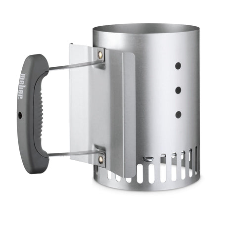 Weber Rapidfire Compact Chimney Starter – Charcoal Grill Accessory That Lights Coals in Under 15 Minutes, Ideal for Smaller Grills (Smokey Joe & Jumbo Joe)