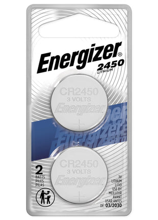 Energizer 2450 Lithium Coin Battery, 2 Pack