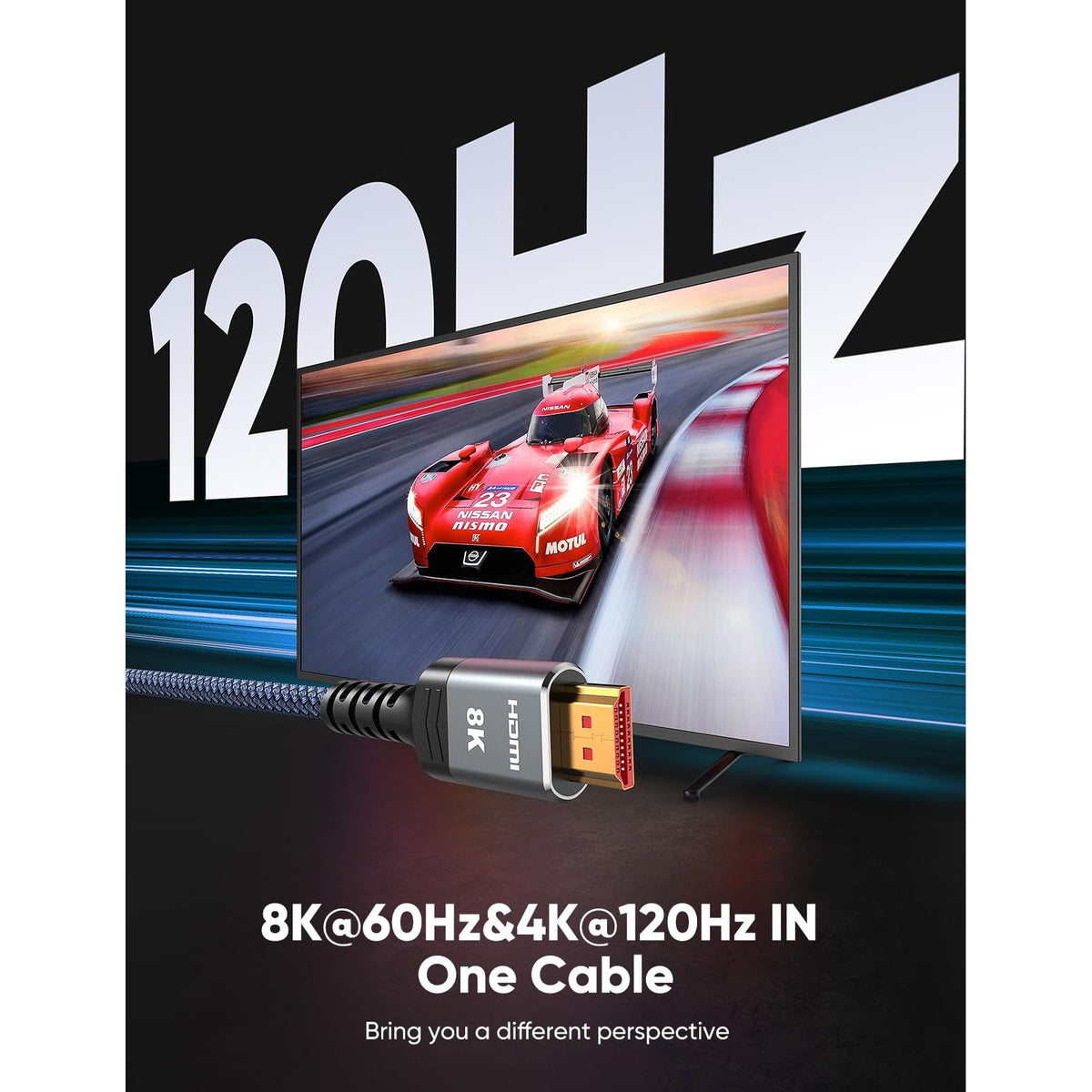 10K 8K HDMI 2.1 Cable 2-Pack 6.6FT, Highwings Certified 48Gbps Ultra High Speed Slim HDMI Cord,Support 4K@120Hz 8K@60Hz, HDCP 2.2&2.3, Dynamic HDR,eARC,DTS:X, Compatible with Roku TV/HDTV/PS5/Blu-ray