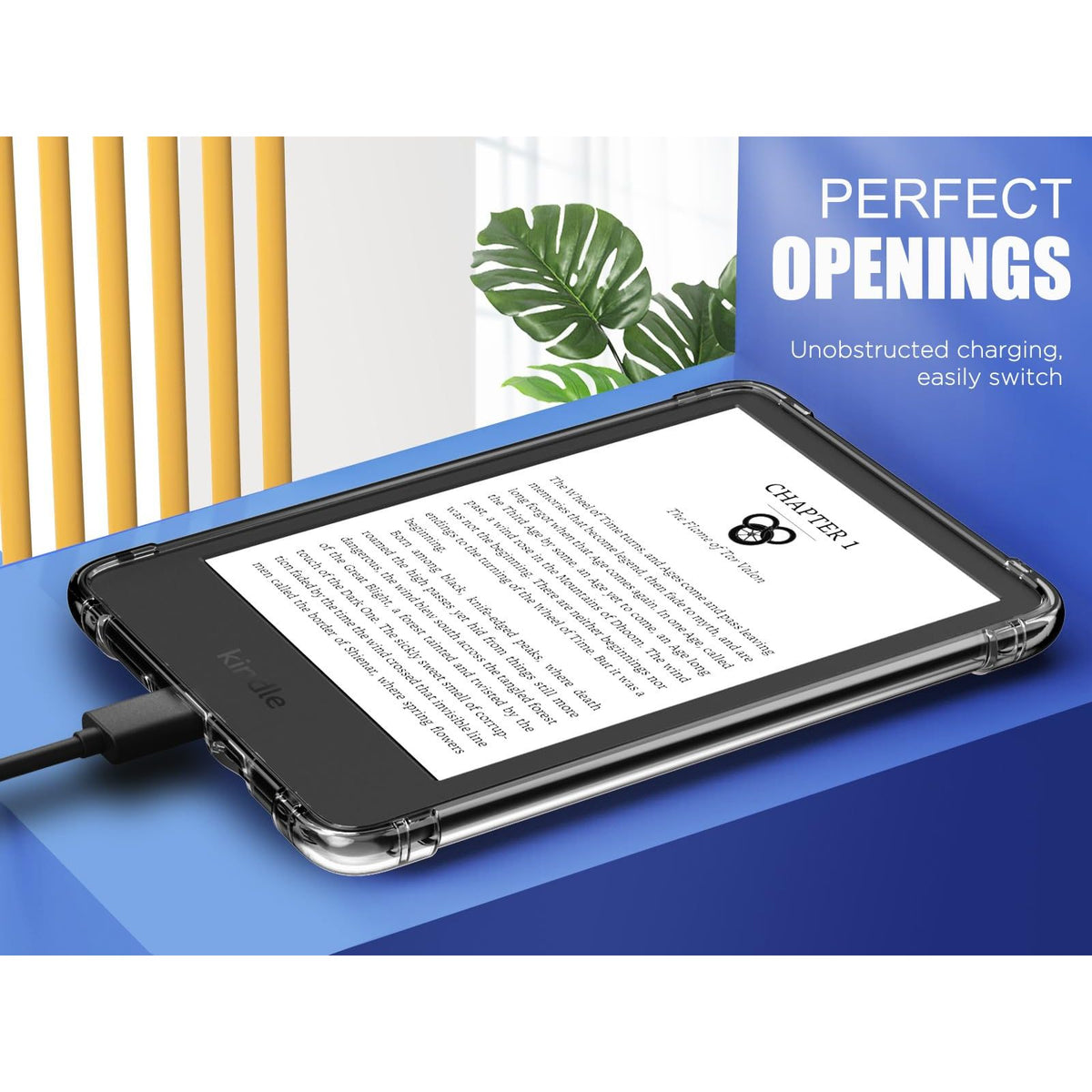 MoKo Clear Case for 6" All-New Kindle (11th Generation-2024/2022 Release), Ultra Clear Soft TPU Slim Flexible Transparent Skin Bumper Back Cover Shell for Kindle 11 2024