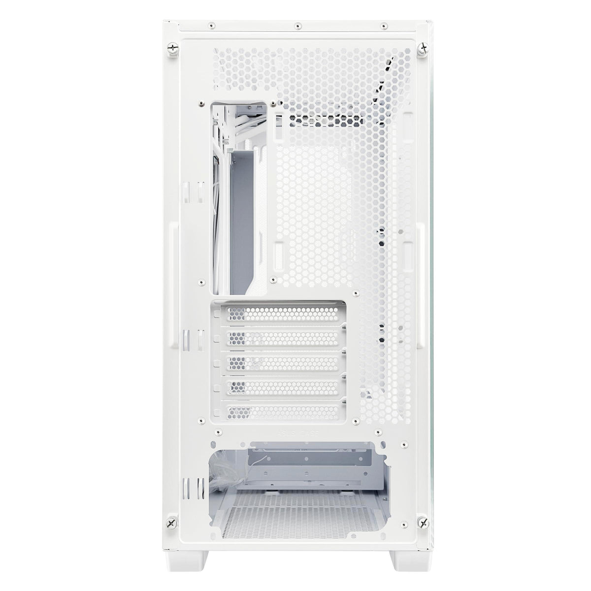 ASUS A21 Micro-ATX Case White Edition Supports Graphics Cards up to 380mm, 360mm Coolers, & Standard ATX PSUs, Porous Front-Panel Mesh, Compatible with New BTF Hidden Connector Technology