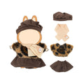 Clothes for 17cm Dolls(NO Doll) Outfit with Accessories Suit Cute Stylish Dress Up Set Patterned Skirt
