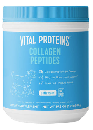 Vital Proteins Collagen Peptides Powder   Grass Fed Collagen Peptides for Hair, Nail, Skin, Bone & Joint Health, Unflavored, 27 Servings