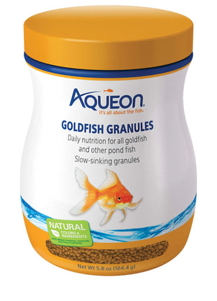 Aqueon Goldfish Fish Food Slow Sinking Granules, 5.8 Ounce, 100106053