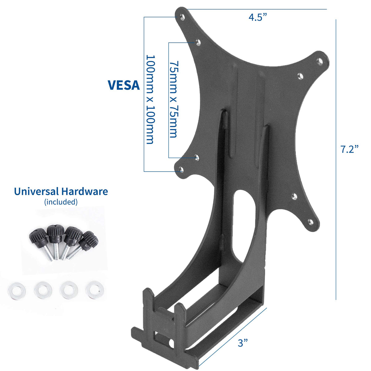 VIVO Quick Attach VESA Adapter Plate Mounting Bracket Designed for Compatible Acer and Viewsonic Monitors, R240HY bidx, SB220Q, RT240Y, R221Q, RT270, G227HQL, VX2276-smhd and More, Black, MOUNT-AR240H