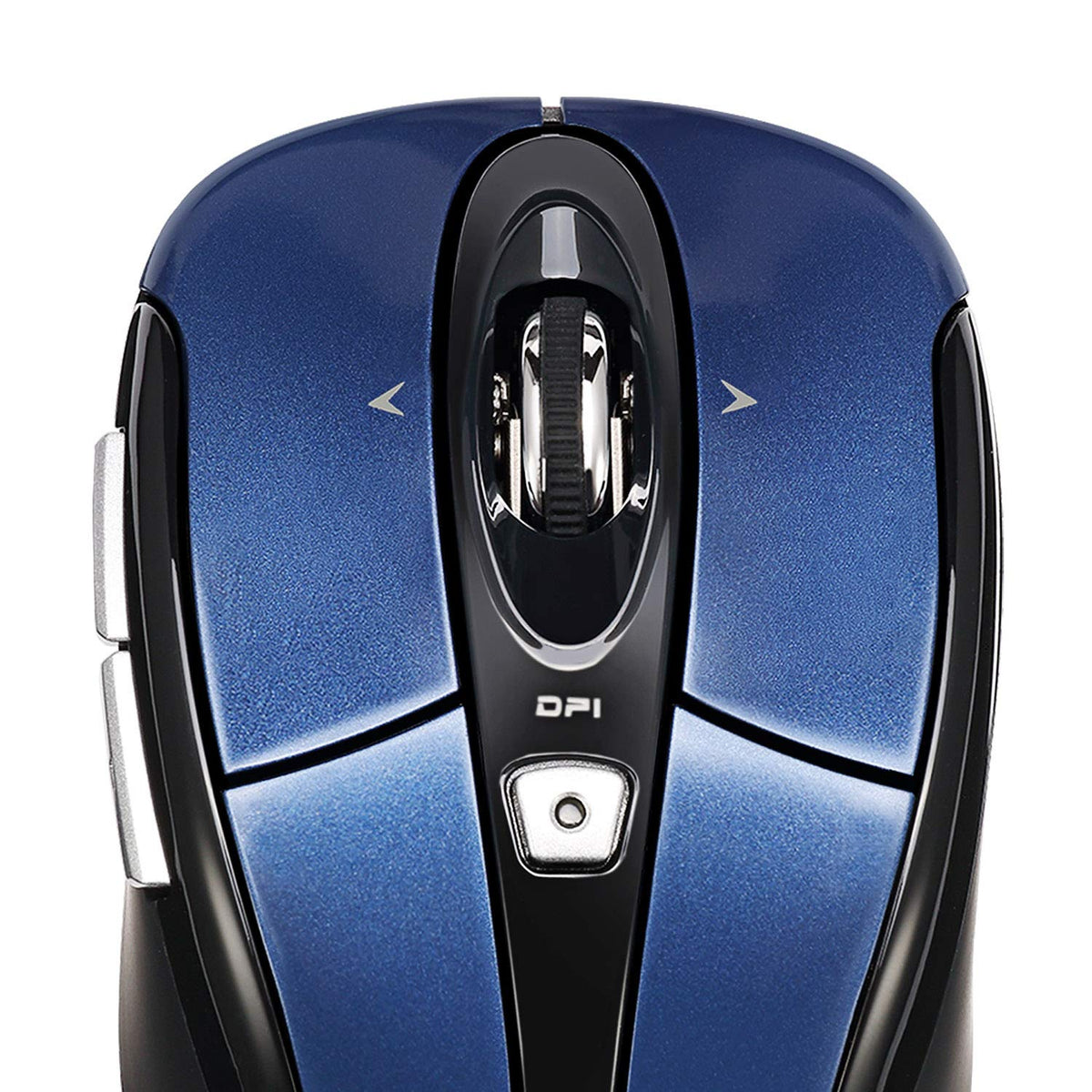 Adesso iMouse S60 Wireless Optical Mouse with 24 GHz RF Technology, Programmable Driver, Tilt-Wheel Scrolling, and Magnetically Storable Receiver (Blue)