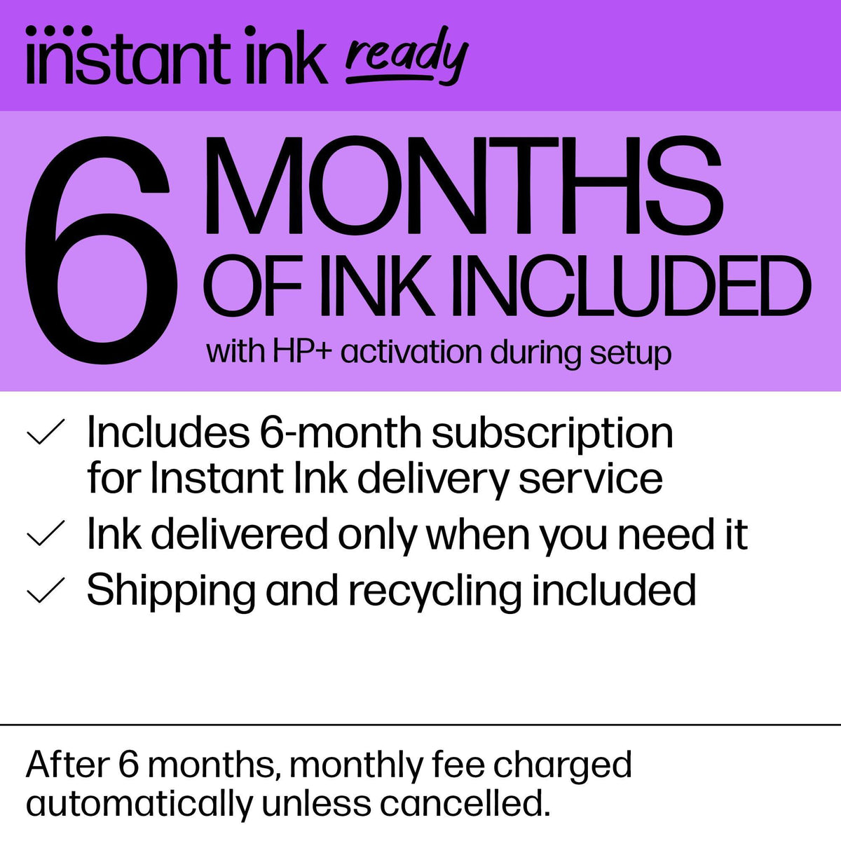 HP OfficeJet 8015e Wireless Color All-in-One Printer, 6 month Instant Ink trial included