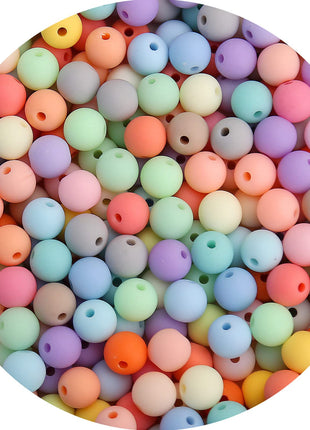 1000PCs 6MM Matte Mix Colors Acrylic Round Beads, Frosted Round Acrylic Balls Gumball Beads, Bubblegum Beads Chunky Beads, Plastic Resin Beads for Necklace and Bracelet Making, Crafting Supplies