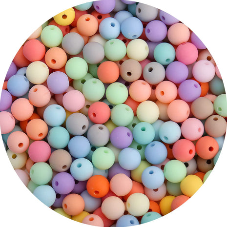 1000PCs 6MM Matte Mix Colors Acrylic Round Beads, Frosted Round Acrylic Balls Gumball Beads, Bubblegum Beads Chunky Beads, Plastic Resin Beads for Necklace and Bracelet Making, Crafting Supplies