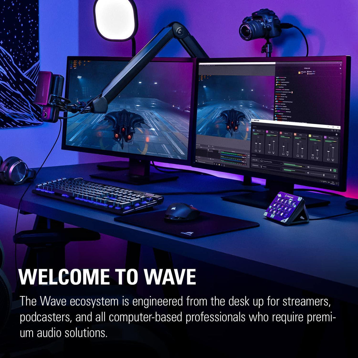 Elgato Wave Mic Arm - Premium Broadcasting Boom Arm with Cable Management Channels, Desk Clamp, 1/4" Thread Adapters, Fully Adjustable, perfect for Podcasts, Streaming, Gaming, Home Office, Recording