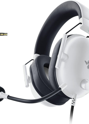 Razer BlackShark V2 X Gaming Headset: 7.1 Surround Sound - 50mm Drivers - Memory Foam Cushion - for PC, Mac, PS4, PS5, Switch - 3.5mm Audio Jack - White
