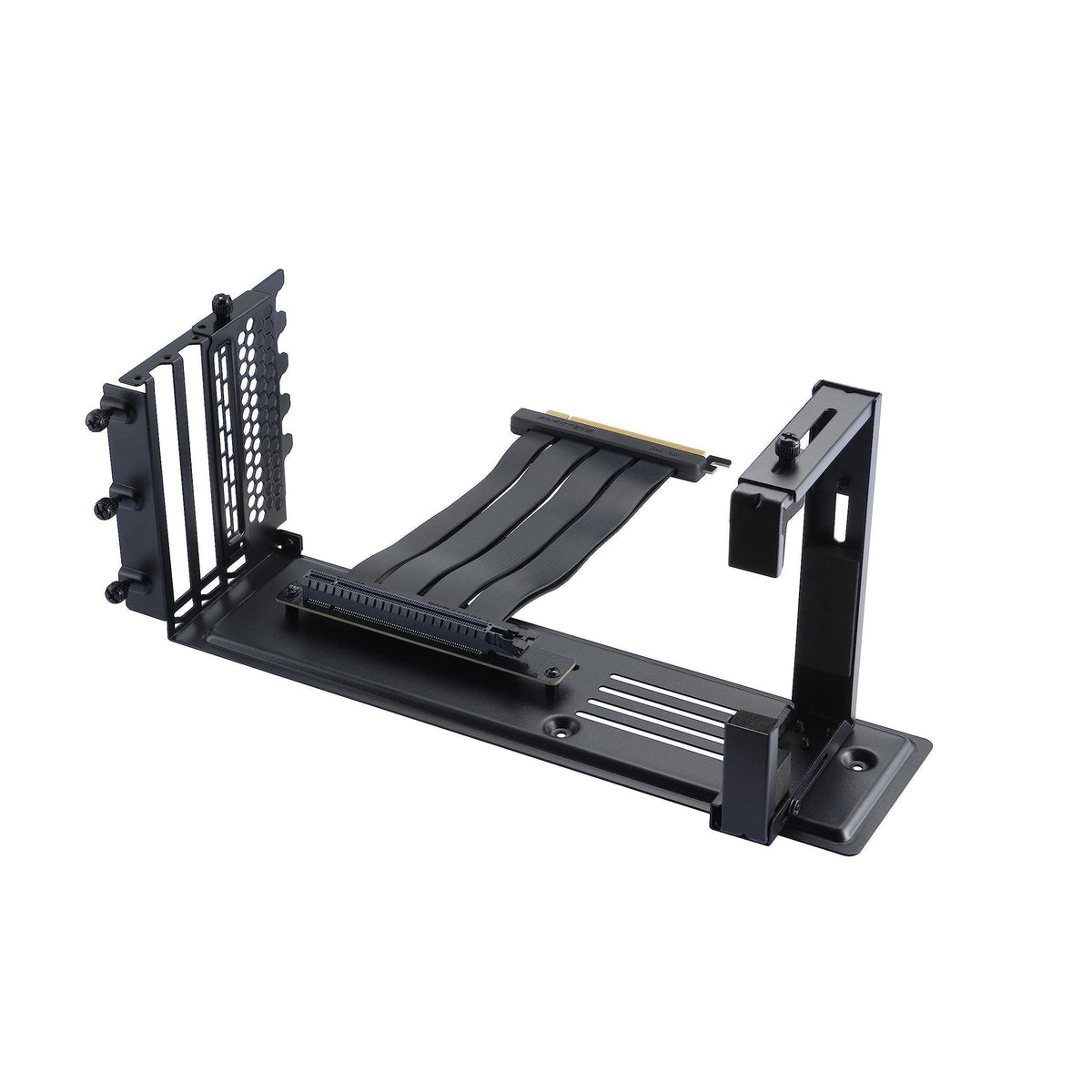 Phanteks (PH-VGPUKT4.0_04) Gen4 Vertical GPU Bracket Reinforced, 220mm Flat Line PCI-E Gen4 x16 Riser Cable Kit, Black